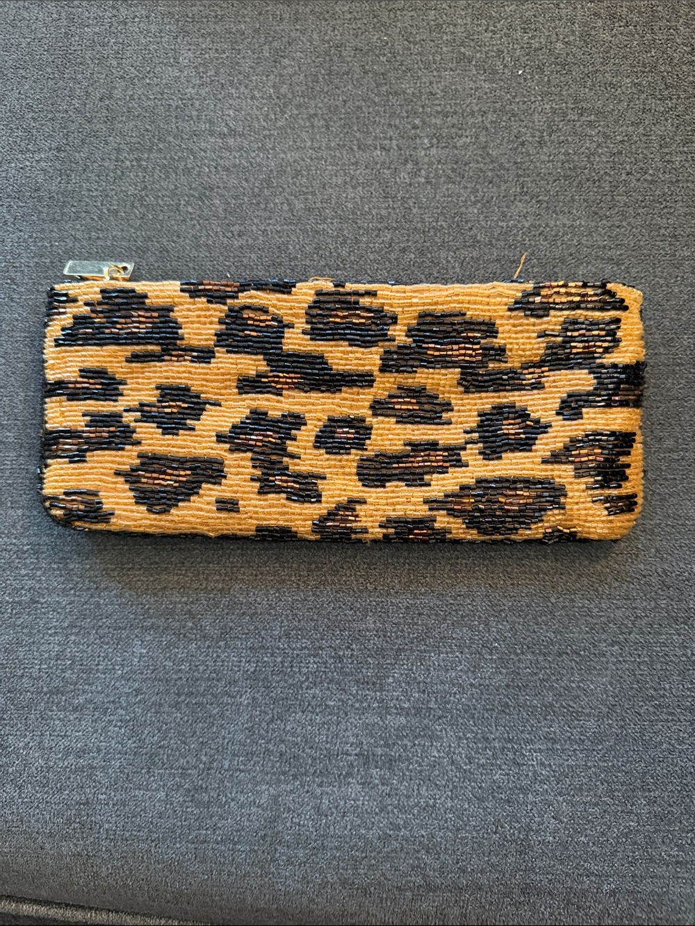 Nieman Marcus beaded animal print clutch
